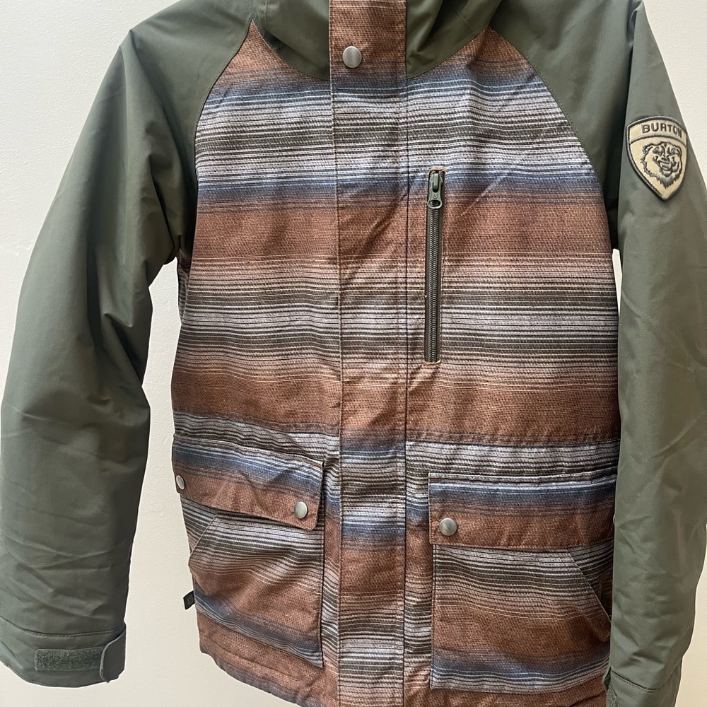 Burton Men's Striped Green and Brown Jacket